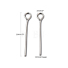 Stainless Steel Eye Pin Jewelry Findings X-STAS-E013-0.6x20mm-5