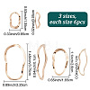 18Pcs 3 Style Brass Linking Rings FIND-AR0003-76-2