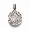 Religion Theme 304 Stainless Steel Pendants STAS-I131-18B-P-1