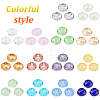 Mixed Color Faceted Rondelle Glass Beads Diameter 8mm Large Hole Beads for Jewelry Making GLAA-PH0002-02M-6