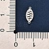 925 Sterling Silver 3D Holow Connector Charms STER-F058-02S-02-4