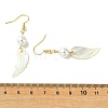 Natural White Shell Dangle Earrings EJEW-JE07204-5
