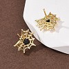 Brass Micro Pave Cubic Zirconia Stud Earrings LS-EJEW-Z156-02G-02-3