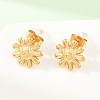 304 Stainless Steel Flower Link Chain Necklaces & Stud Earrings SJEW-Z005-01G-2