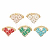 Heart Glass Seed Beads Stretch Rings for Women RJEW-MZ00028-4