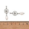 Natural Cultured Freshwater Pearl Rice Tassel Pendants PALLOY-JF05741-02-3