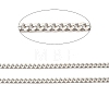 Rhodium Plated 925 Sterling Silver Faceted Curb Chains STER-F052-06P-2