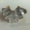 Alloy Enamel Butterfly Open Cuff Bangles with Imitation Pearl for Women WGF7963-02-1