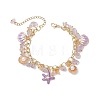 Natural Ametrine Chip Beads Bracelets BJEW-JB13155-03-2