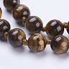 Natural Tiger Eye Beaded Necklaces X-NJEW-P202-36-A31-2
