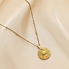 Constellation Coin Stainless Steel Pendant Necklace for Women PW-WG95399-08-1