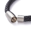 Unisex Leather Cord Bracelets BJEW-JB04852-04-3