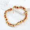 Alloy & Resin & CCB Plastic Beaded Necklaces for Women FS-WG422A1-02-2