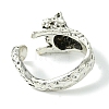 Cat Alloy Open Cuff Rings RJEW-K275-47AS-3