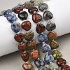 Gradient Color Natural  Labradorite & Mahogany Obsidian & Blue Spot Jasper & Unakite Beads Strands G-B185-A14-2