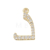 Rack Plating Brass Micro Pave Clear Cubic Zirconia Pendants KK-A224-03K-G-1