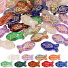 60Pcs Baking Paint Transparent Glass Beads DGLA-SC0001-11-1