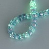 Luminous Handmade Silver Foil Glass Beads Strands FOIL-N029-02B-07-2