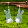 Acrylic & Polyester Dangle Earrings FS-WG4D8FB-02-1