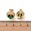 Brass Micro Pave Cubic Zirconia Stud Earrings for Women EJEW-F418-05G-5