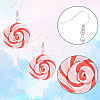 4 Pairs 4 Colors Handmade Polymer Clay Lollipop Dangle Earrings EJEW-FI0001-01-3