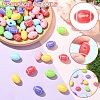 30Pcs 6 Colors Opaque Acrylic European Beads SACR-YW0002-10-2