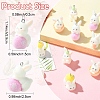 5Pcs 5 Styles Easter Opaque Resin Pendants RESI-YW0002-15-3