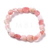 Natural Pink Opal Beaded Stretch Bracelets BJEW-F414-02B-13-2