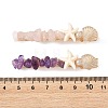 5Pcs 5 Styles Synthetic Turquoise & Natural Rose Quartz & Flower Amazonite & Lapis Lazuli & Amethyst & Topaz Jade Chip Alligator Hair Clips PHAR-TA000010-4