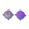 Ion Plating(IP) 304 Stainless Steel Pendant Cabochons Settings STAS-A070-09MC-1