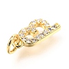 Brass Micro Pave Cubic Zirconia Charms ZIRC-O037-13G-3