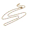 304 Stainless Steel Colorful Enamel Ball Chain Necklaces for Women NJEW-K255-44G-4