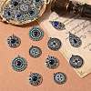 6Pcs 6 Styles Bohemian Alloy with Dyed Natural Gemstone Pendants and Alloy Enamel Pendants FIND-CJ0005-90-5