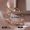 Vintage Style 304 Stainless Steel Paperclip Chain Necklaces for Women EW9990-7-1