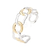 Oval 304 Stainless Steel Cuff Bangles for Women BJEW-B150-06GP-4