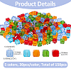 150Pcs 5 Colors Transparent Glass Beads GLAA-FH0001-80-2