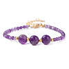 Round Natural Amethyst Beaded Bracelets ZS3051-5-1