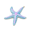 304 Stainless Steel Enamel Big Pendants STAS-Z172-03G-01-2