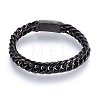 304 Stainless Steel Curb Chains Bracelets BJEW-E346-12B-1