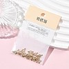 SHEGRACE Brass Pave Clear Cubic Zirconia Heart Connector Charms XGRQ2O671-448G-6