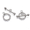 201 Stainless Steel Toggle Clasps X-STAS-R115-03-2