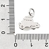 Brass Micro Pave Clear Cubic Zirconia Charms CU-CBAEEA8-30P-3