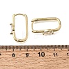 Brass Clear Cubic Zirconia Huggie Hoop Earrings EJEW-G473-03G-5