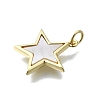 Star Shape Brass Pendants KK-V010-12G-2