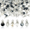 100Pcs Mixed Styles Glass Pendants PALLOY-TADJ00009-1