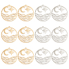 12Pcs 2 Colors 201 Stainless Steel Pendants STAS-DC0012-17-1