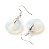Opalite Donut Dangle Earrings EJEW-G300-01P-04-3