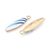 Alloy Enamel Pendants ENAM-T022-40KCG-01-2