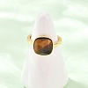 Natural Gemstone Finger Rings with Brass Findings G-H353-04G-3