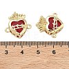 Brass Pave Clear Cubic Zirconia Connector Pendants KK-F933-09C-G-3
